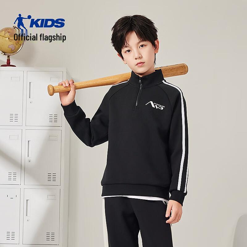 Jordan Boys Stand Collar Long Sleeve Sweatshirt 130