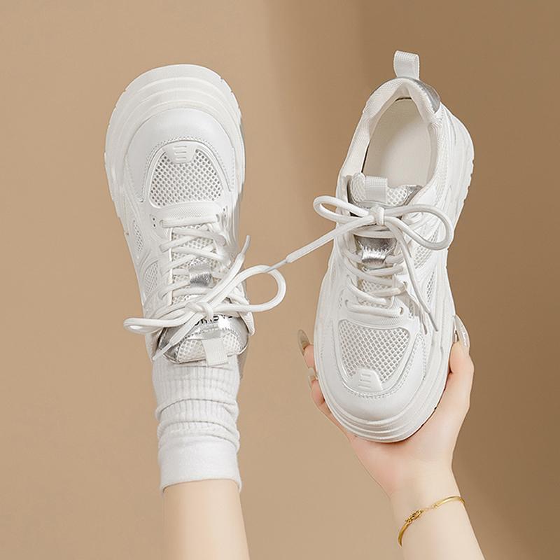 Women's Sneakers White Platform Woman Sports Sneakers Female Vulcanized Shoes Sneakers Casual Ladies Trainers Internal Elevation