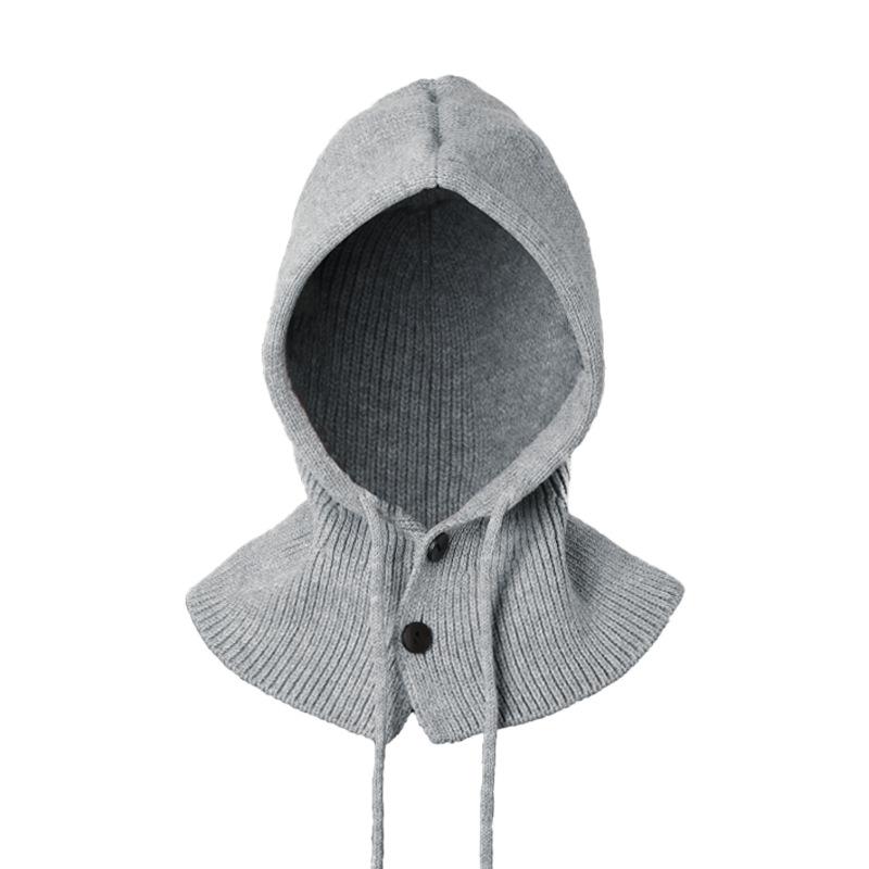 Ins Wind Rafa Hat Men and Women Winter Riding Warm Ear Protection Scarf Hooded Integrated Couple Wool Knitted Hat