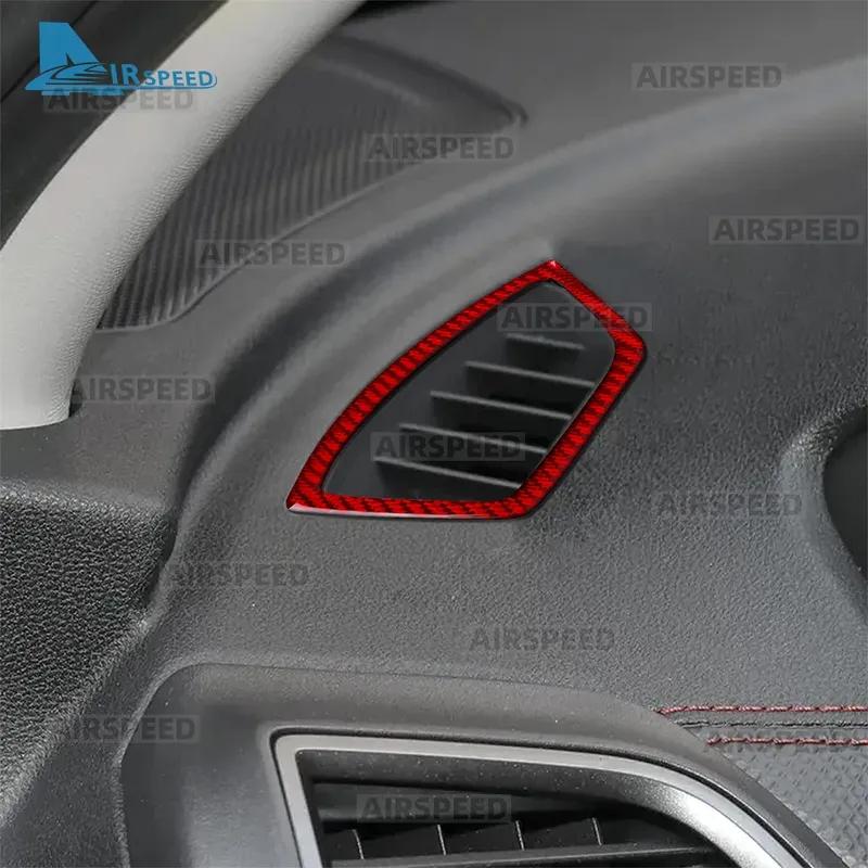 Real Soft Carbon Fiber Sticker LHD RHD Car Air Outlet Frame Side of Dashboard For Subaru Forester      2024