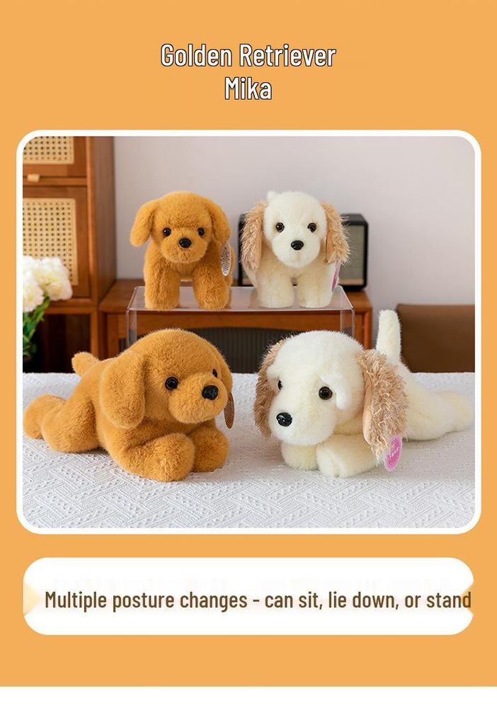 Peluche Cane Meika Carino: Adorabile Bambola Conforto Golden Retriever per Bambini