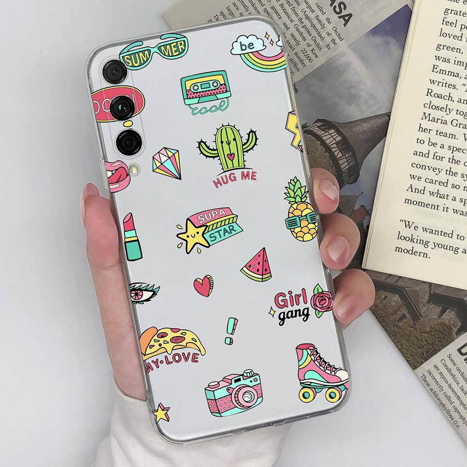 2 Custodie In Silicone Morbido Opaco Per Huawei P20 Pro, Con Disegni Cuore, Nere E Rosa, Antiurto