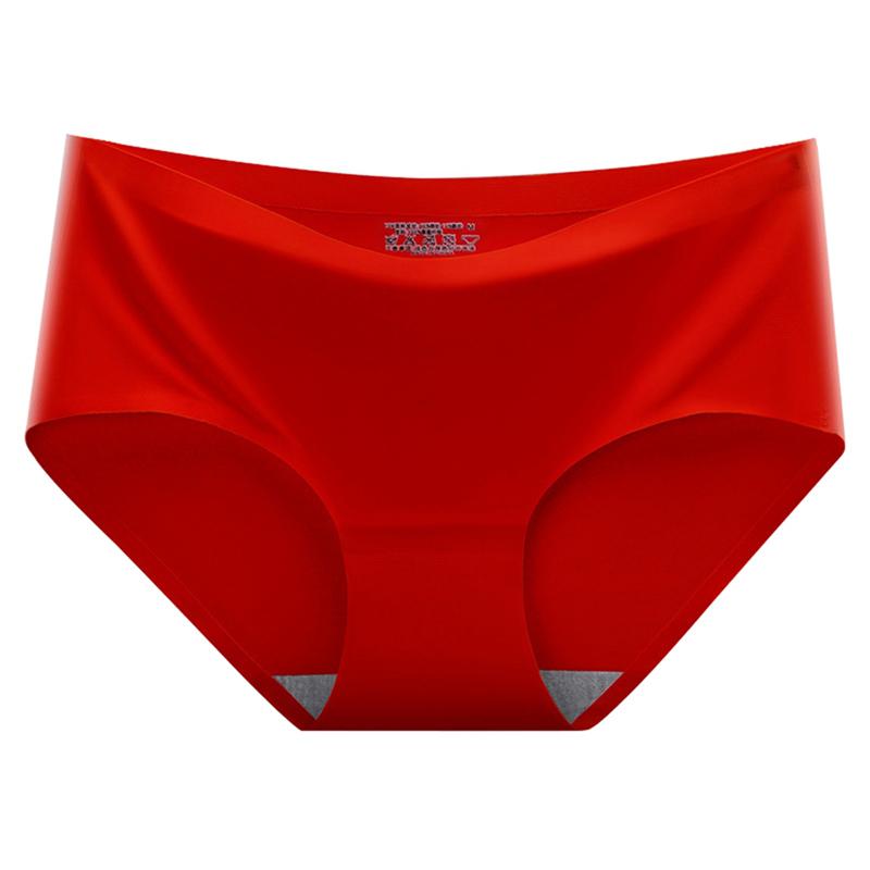 Womens Solid Color Soft Panties Breathable Briefs