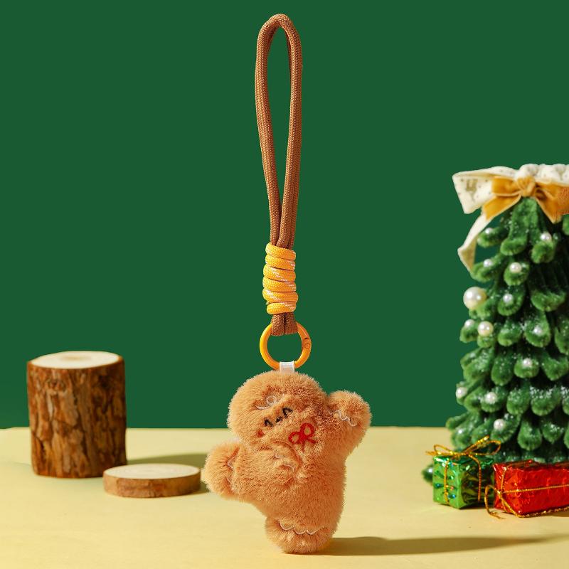 

Милый мультяшный рождественский плюшевый кулон-шнурок, брелок, кавайная плюшевая маленькая куколка, подвеска для рюкзака, сумки, аксессуары для украшения A2