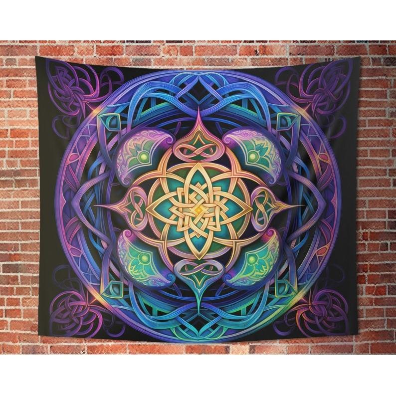 Mandala tapestry 75x100 чёрный