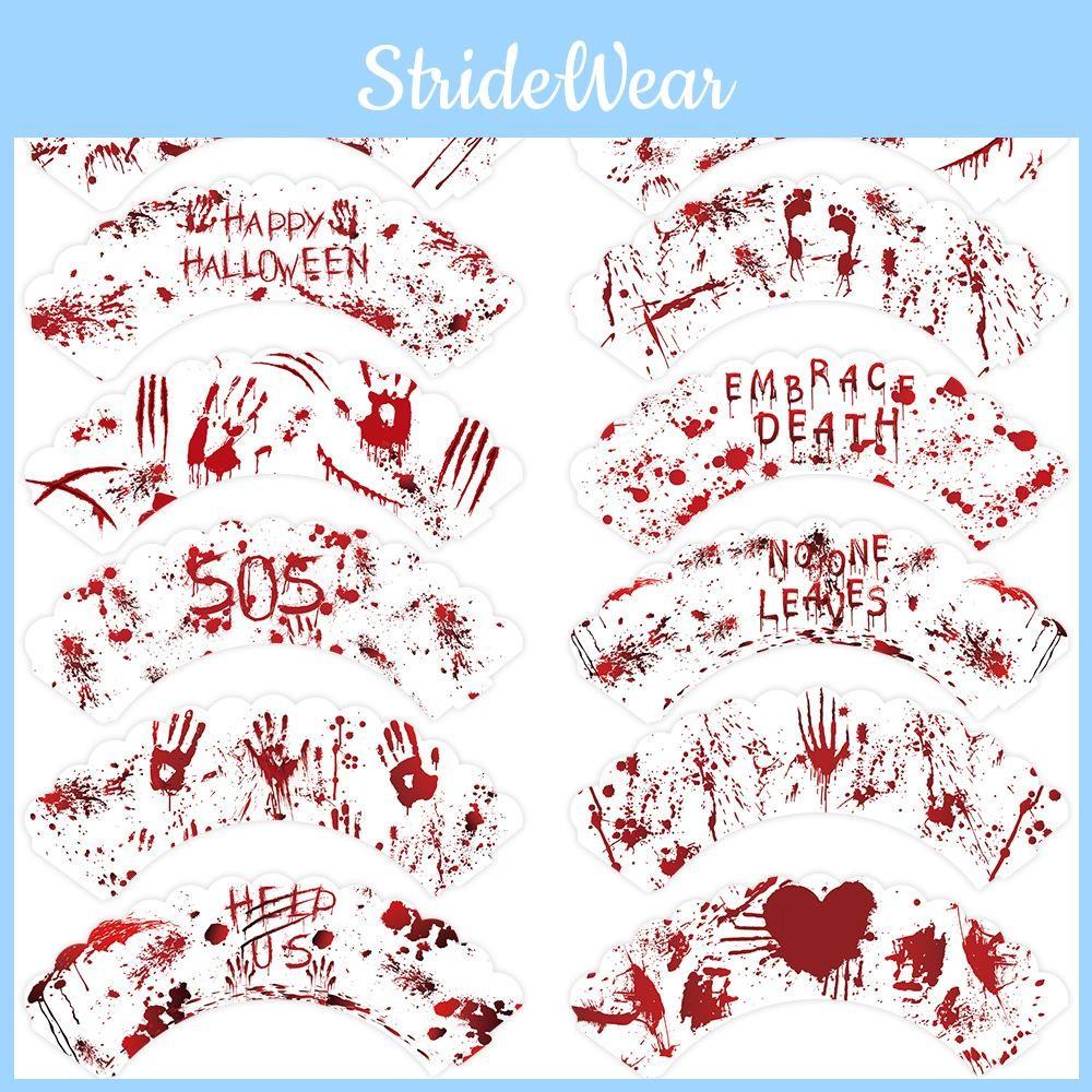 Blood Hand Halloween Pattern Cake Border Accessories Set Party Decor Venue