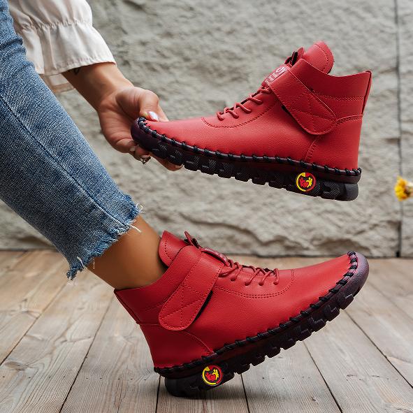 Bottines Plateforme Femme à Lacets - Style Rétro Britannique, Semelle Antidérapante, Pour Automne-hiver