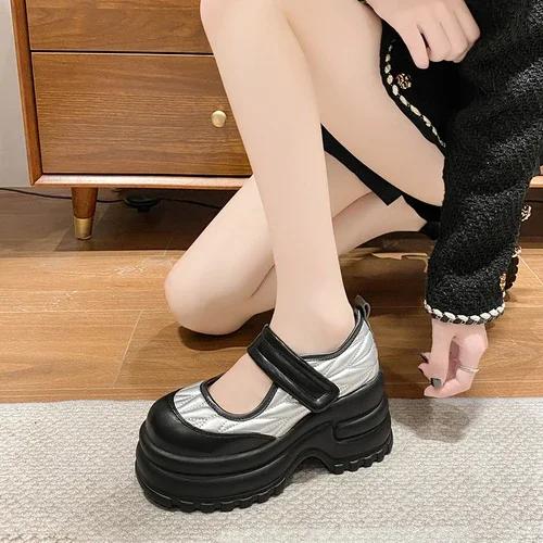Fashion Lolita Shoes Women Mary Jane 2024 New Vintage Girls Students JK Uniform High Heels Platform Shoes Cosplay Black Female Shoes