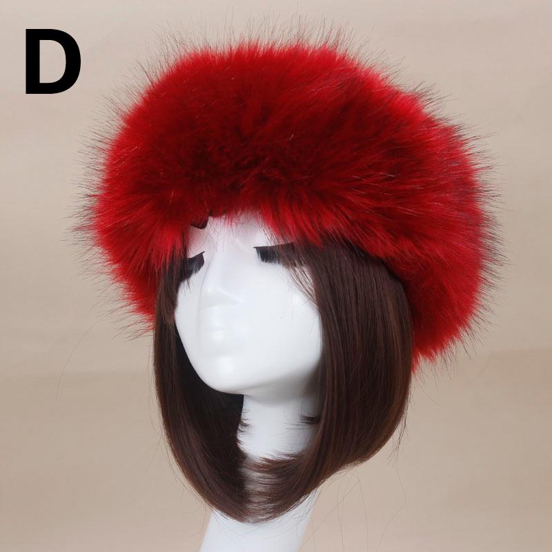 Top Hat Faux Fur Headband Earwarmer 