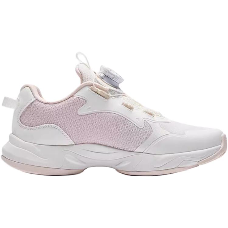 Anta Kids Elf Comfortable Non-Slip Wear-Resistant Low-Top Running Shoes Men Running Shoes White Pink 322445512-4