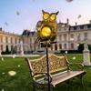 Solar Animal Shape Garden Light with Blinking LED Eyes Metal Animal Statues Ornaments Waterproof for Path Lighting Yard Decor