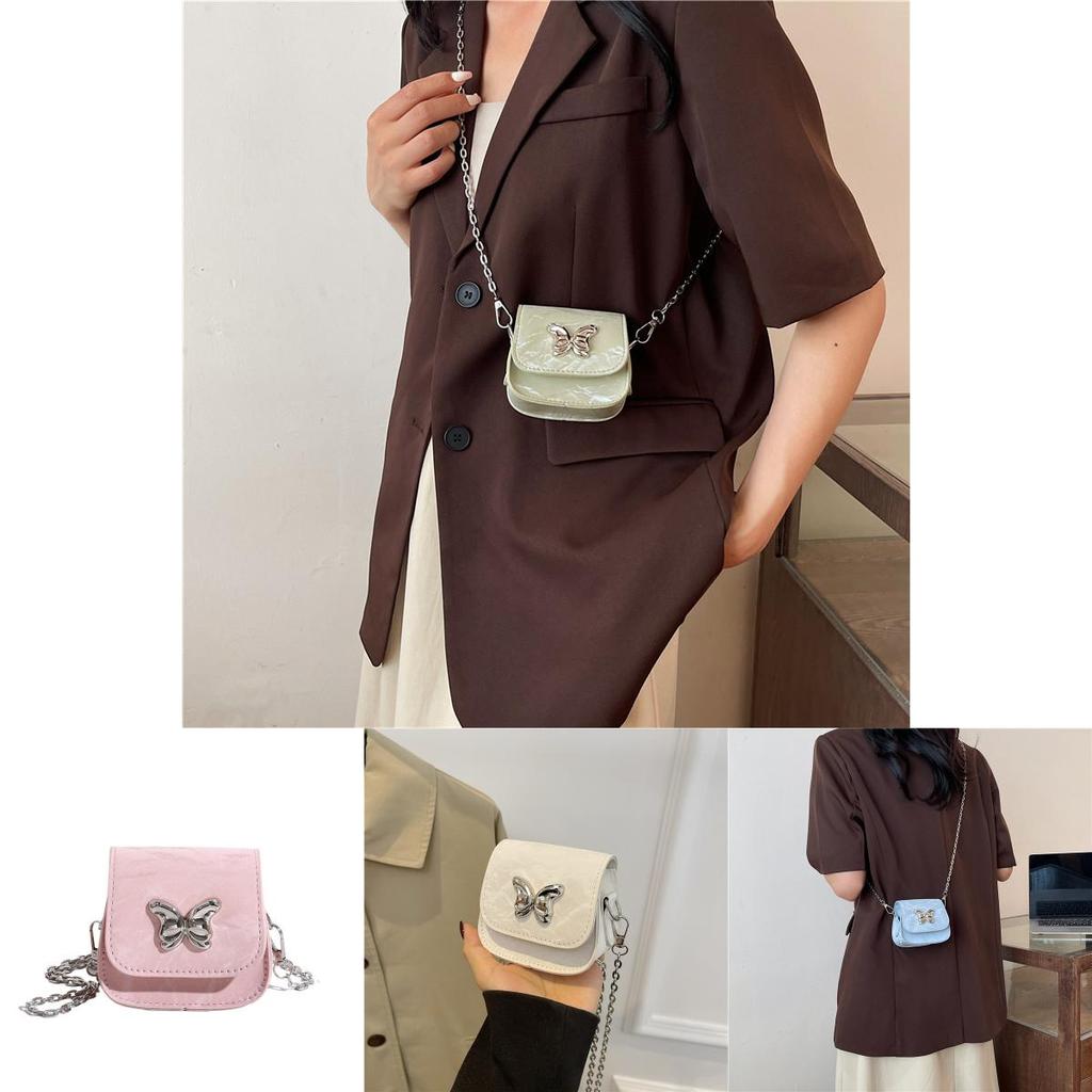 Chic Pu Saddle Bag For Women With Stylish Butterfly Design In Various Colors
