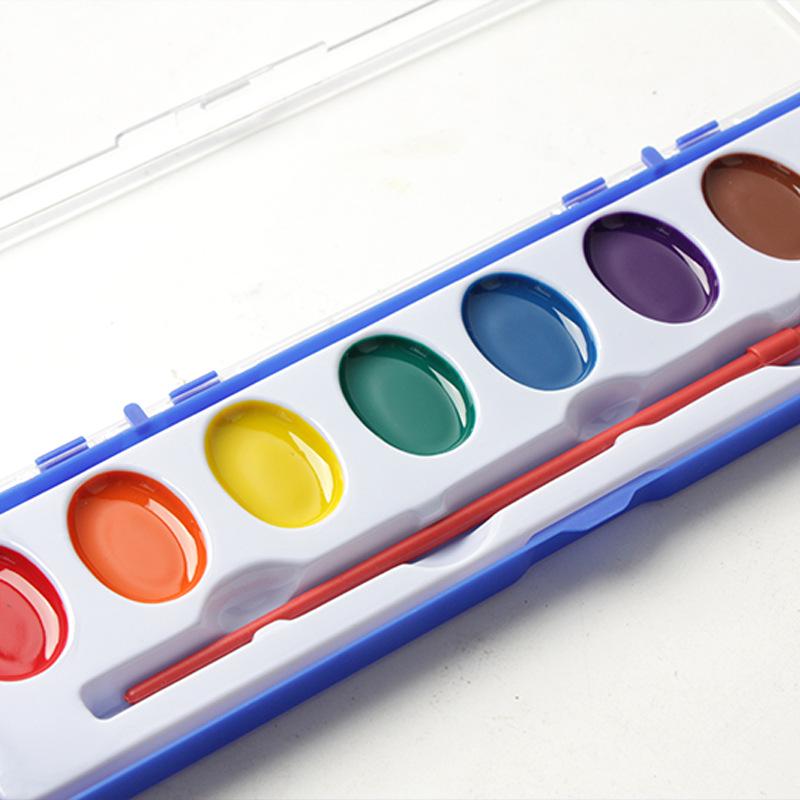 Aquarellfarben-Kasten-Set mit Pinseln für Kinder - Waschbar und Deckfarben