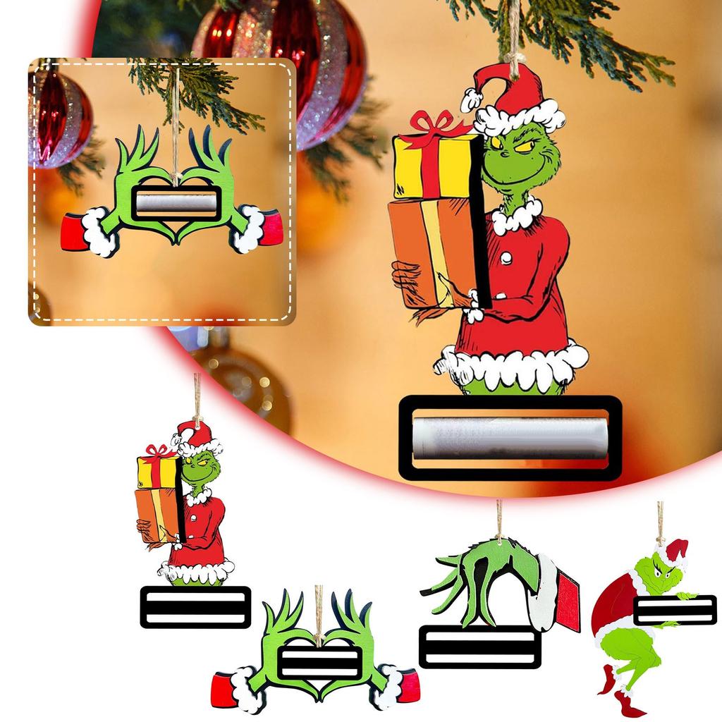 Clip Pendant Christmas Decoration Wooden Money Saving Ornaments Wooden Creative Crafts