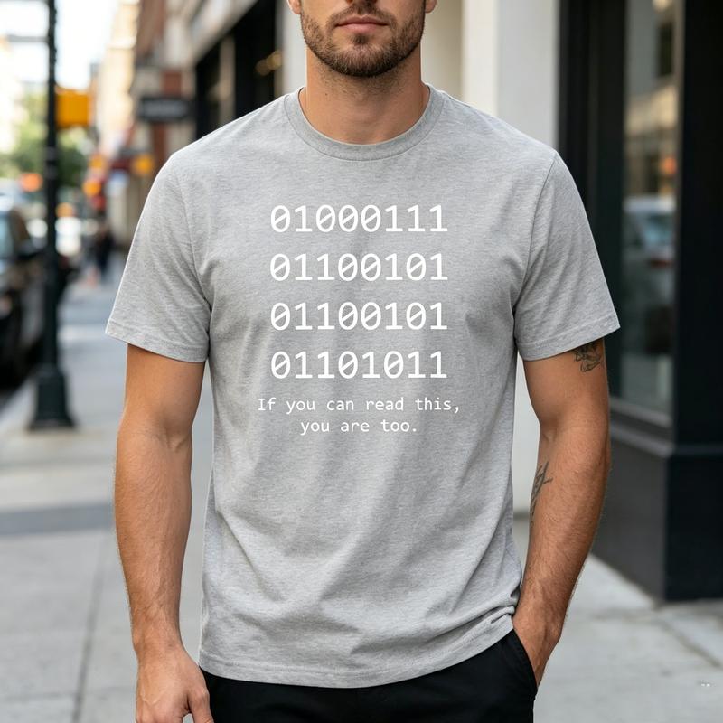 Trendy Binary Code Meme T Shirt Cool If You Can Read This Graphic Tee Unisex Cotton Short Sleeve Tech Enthusiast Gift Casual