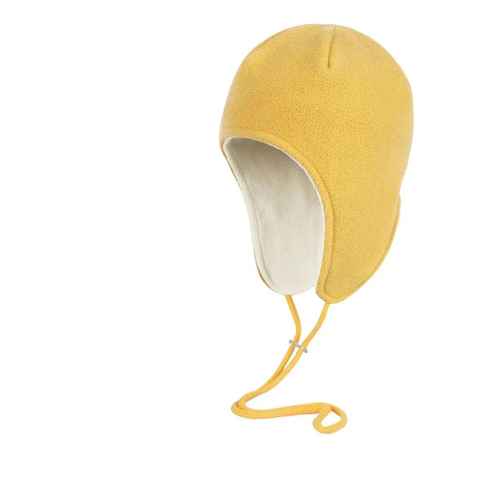 Windproof Ear Flap Hat Drawstring Fleece Hat Soft Ear Protection Cap Skiing