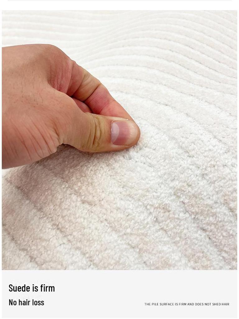 Line Light Luxury Wabi-Sabi Imitation Cashmere Non-Slip Carpet for Living Room, Bedroom, and Porch