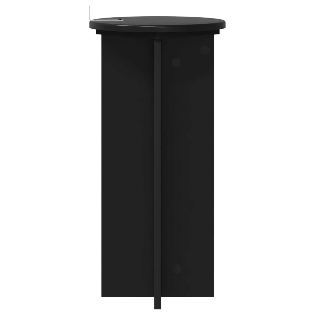 Plant Stand 2 Pcs Black 29.5 X 29.5 X 60 Cm Engineered Wood