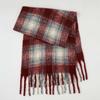 Winter Mohair Plaid Fringed Scarf Women's Thickened Warm High-end Scarf Simple Versatile Fashion Scarf