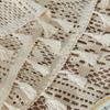 Checkered Pattern Hollowed Out Tablecloth Rectangular Lace Tablecloth  Dining Table
