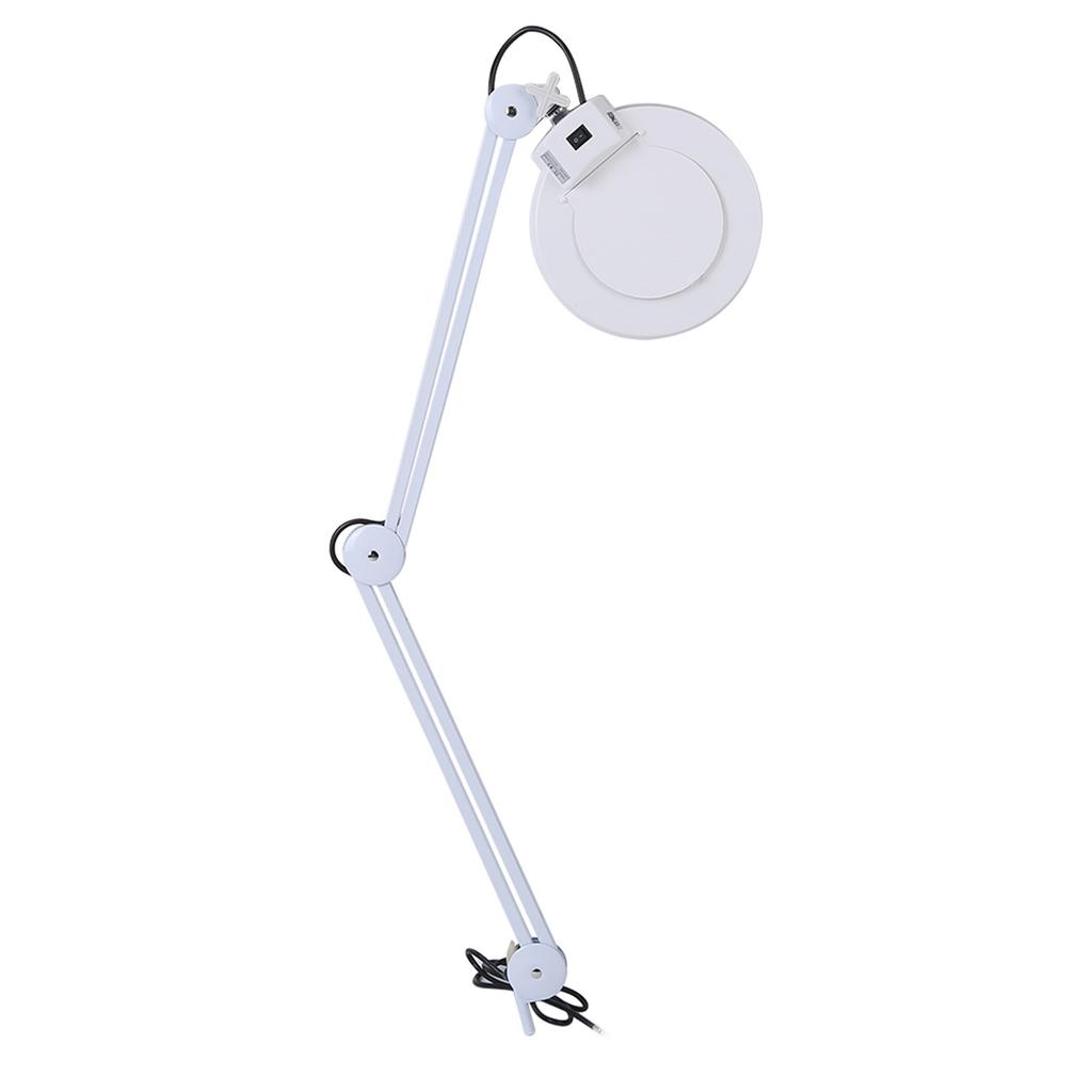 8X Illuminated Desktop Magnifying LED Lamp with Clamp Swivel Arm Reading Medical Beauty