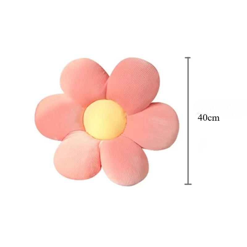 40CM Colorful Flowers Plush Pillow Plant Petal Cushion Stuffed Toys for Girls Baby Home Decor Gift