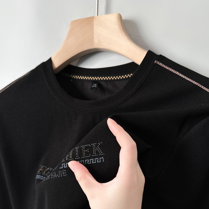 

Толстовка мужская осенняя с круглым вырезом, пуловер, нижняя часть рубашки, модная универсальная повседневная мужская футболка 4XL