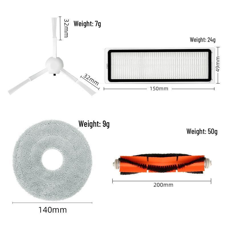 Dreame Robot Vacuum W10S/W10S Pro/S10 Accessories: Mop Cloth, Filter, Brush Cover
