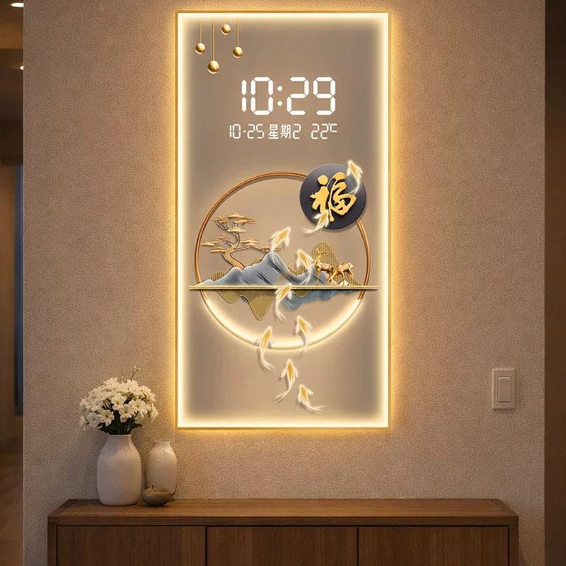 Luxury Led Wall Clocks Digital Living Room Interior Modern Silent Clock Wall Design Creative Orologio Da Parete Home Decoration