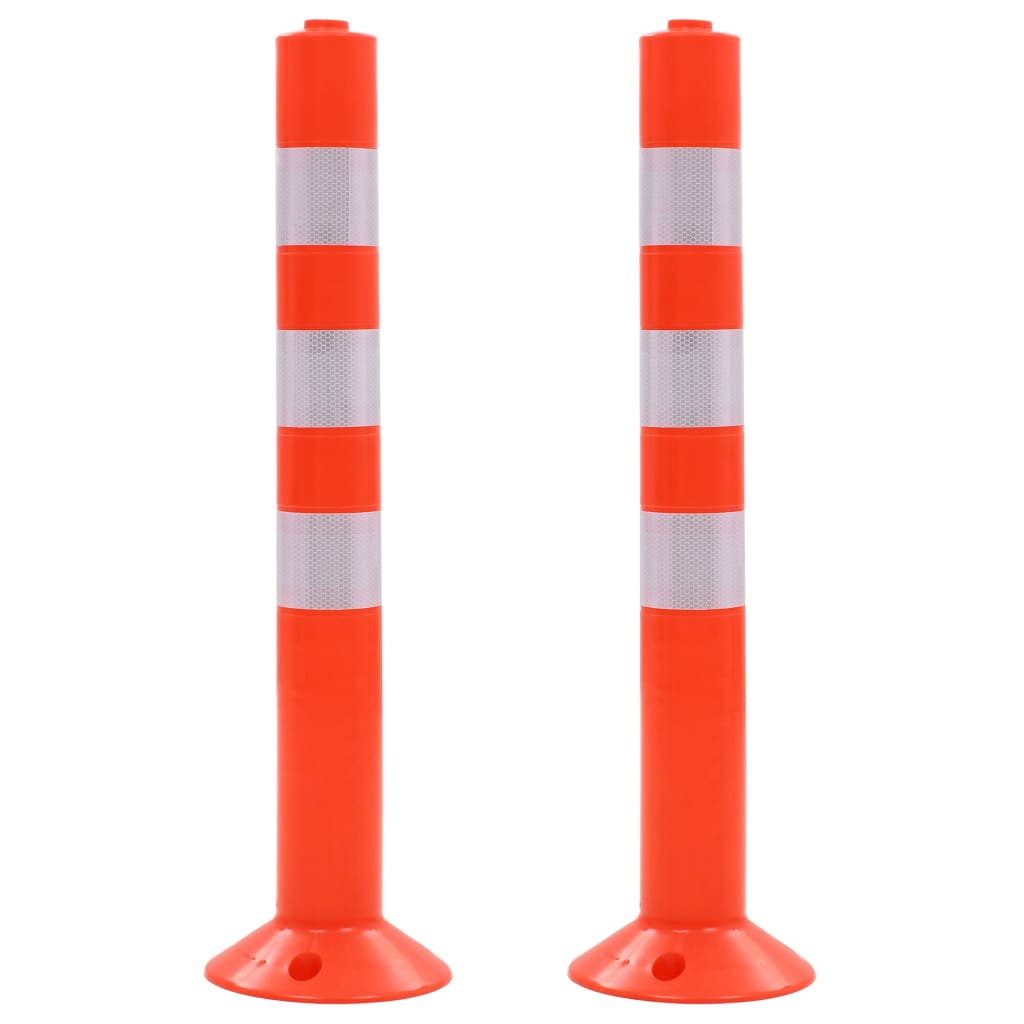 Traffic Bollards 2 Pcs Plastic 75 cm