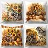 Blue Summer - Style PillowcaseBedroom Living Room Sofa Home Decor Polyester Cushion Cover with Zipper