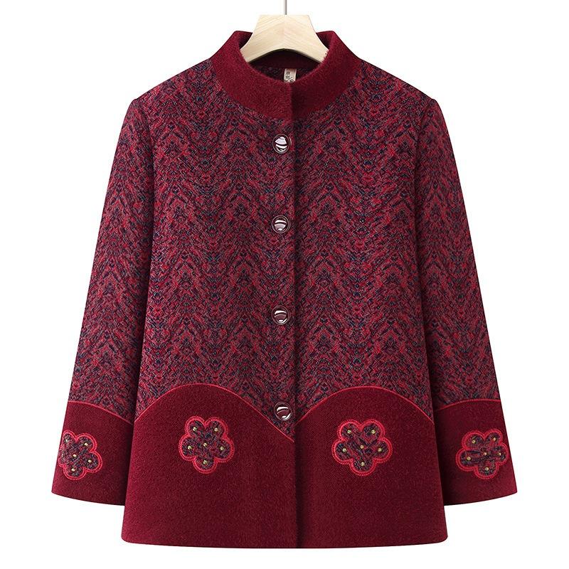 Winter coat Women's imitation mink coat Fleece thick clothes Old lady thermal top