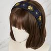 Maia Flower Jacquard Hairband - Navy