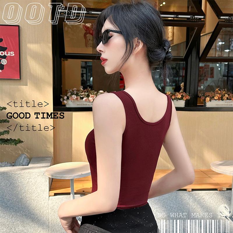 Tanktop Sommer Dünn Schlankmachend und Schlankmachend Tragen Sexy Unterhemd