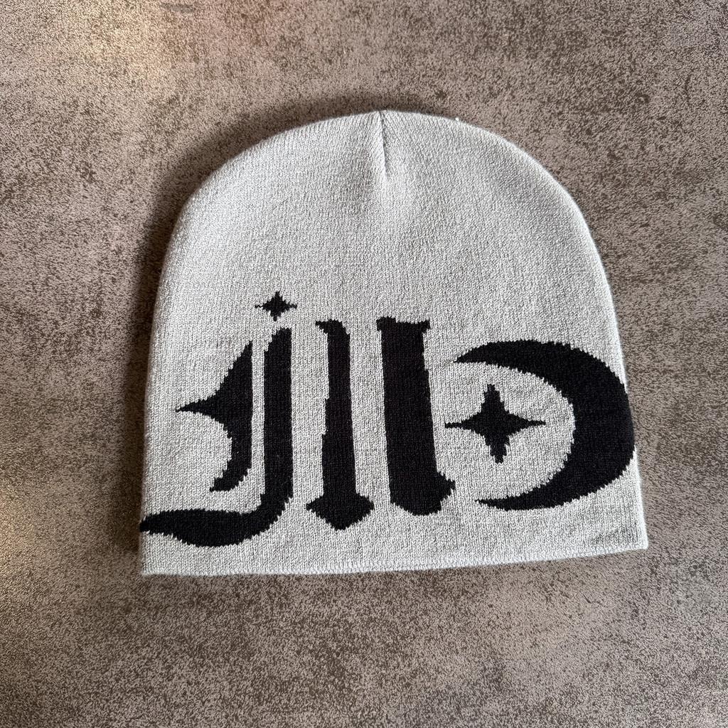 Style Moon Street Star Pattern Neutral Knitted Hat For Autumn Winter And