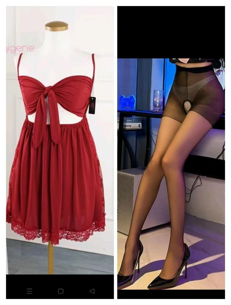 Lianxiang Sexy Bow Backless Nightdress - European & American Style Women's Lingerie Pajamas with Removable Straps