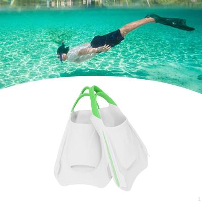 1 Pair Swim Flippers Nonslip Scuba Diving Fins Training Soft Silicone Short Design for