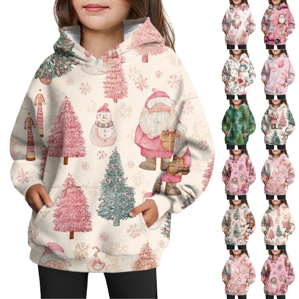 Girls' Hooded Tie-Dye Sweatshirt - Pullover Print Top