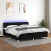 VidaXL Slat Bed Base with Mattress and LED, Upholstered Bed, Double Bed, Adult Bed for Interior Bedroom, 3133967