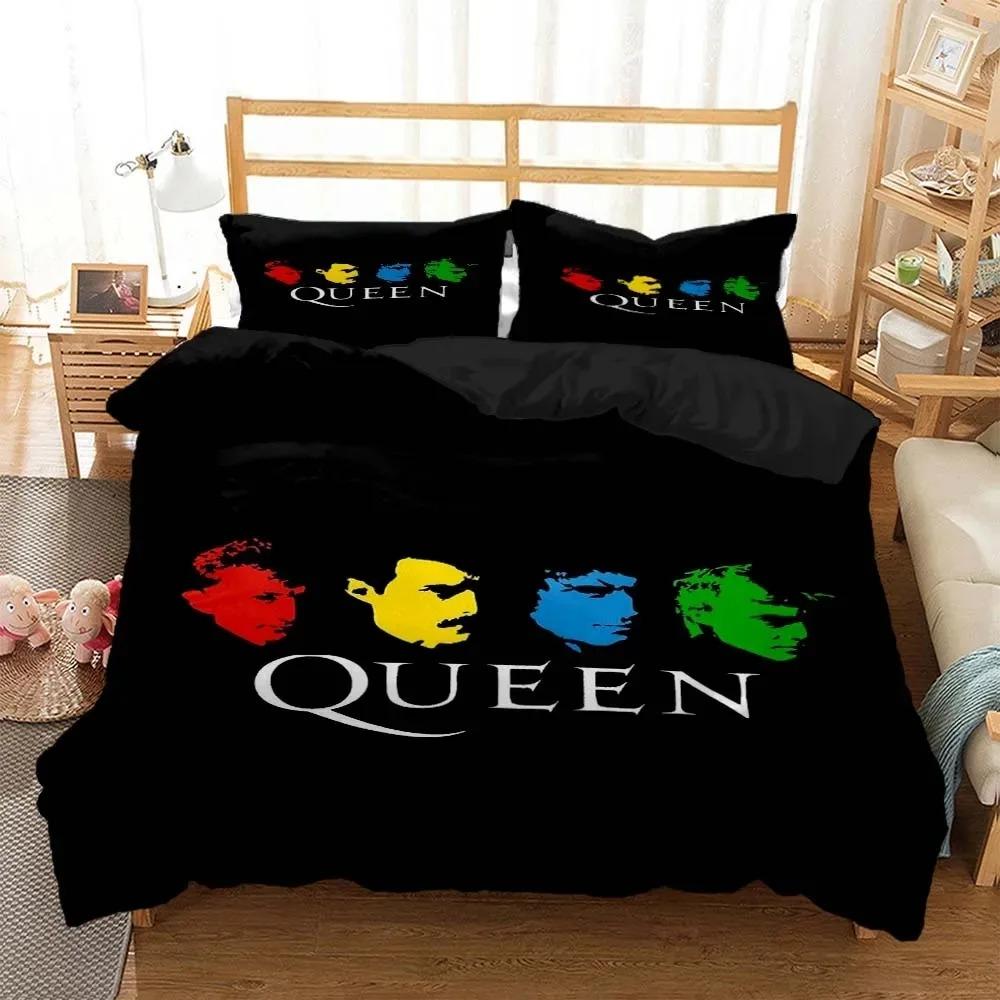Königin Rockband Digital Printed Bedding for Boys Queen Bedding Set Soft and Comfortable Customized King Size Bedding Set