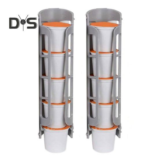 

Тримачі для кавових капсул, 2 шт., велика місткість, просте встановлення, кріплення збоку, органайзер, тримачі для чашок K-Cup, 2pcs сірий