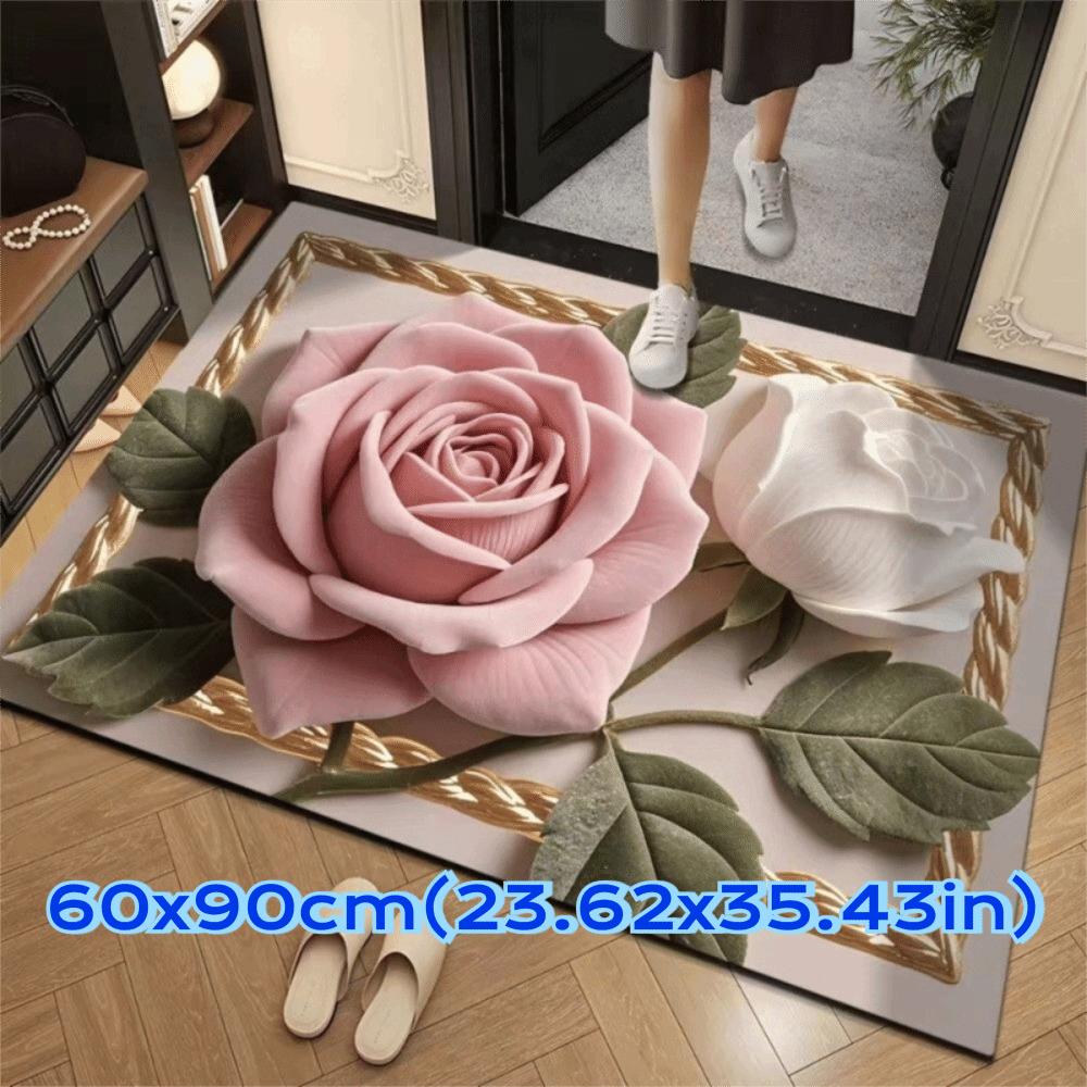 Special-shaped Flower Carpet Soft Bathroom Floor Mat Quick Dry Door Rug  Home Decoration