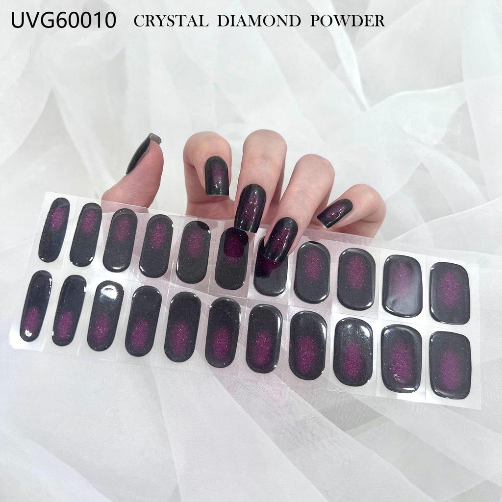 Transparent Nude UV Gel Nail Art Stickers: Semi-Cured, Semi-Baked Manicure Sheets