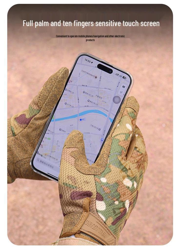 Cross-Border Tactical Motorcycle Gloves: Wear-Resistant, Non-Slip, Sun Protection, Touchscreen Compatible for Men & Women.
