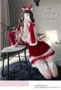 Santa Sexy Cosplay 5 Piece Set Reindeer Free Size New Year Performance Event Costume Sexy Red Cute Temptation Christmas Popular Cosplay [harukita]