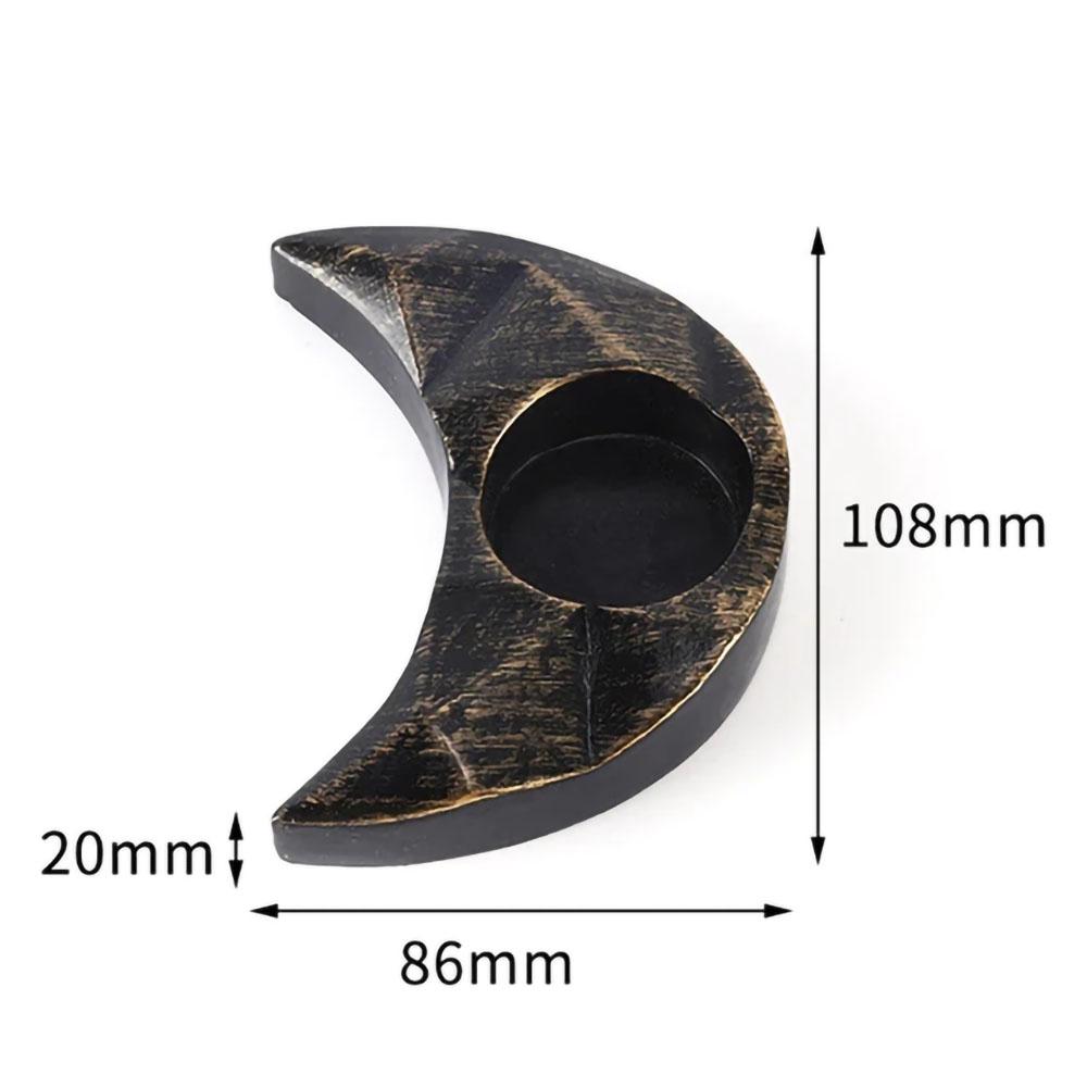 

Star Crescent Shape Candle Holders Plate Resin Moon Star Tealight Holder Pentacle Candlestick Home Ornaments Holiday Decoration
