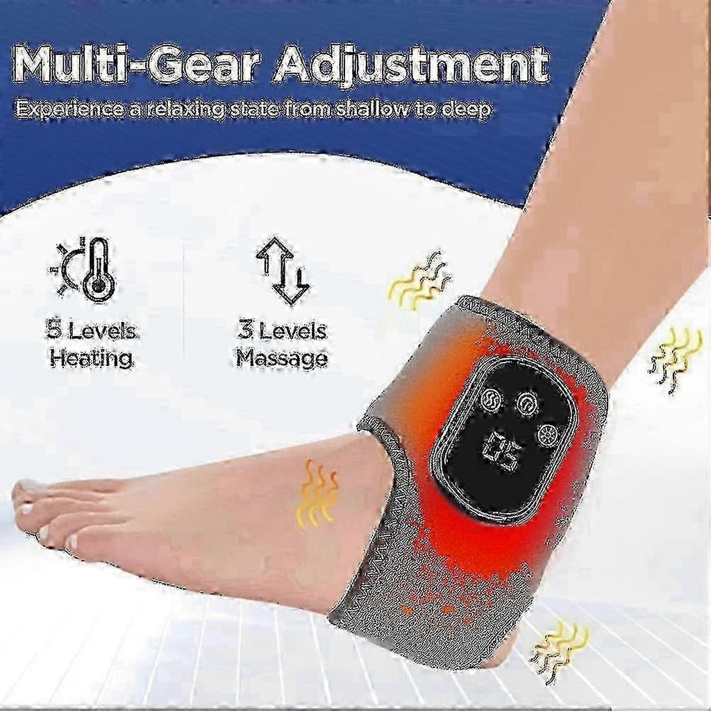 2x 2025 Emsense Massaggiatore per Piedi Wireless Portatile Metodo Triplo 3 Modalità di Vibrazione Fascia Riscaldata per Caviglia per Casa Ufficio Viaggio-jinmu3