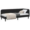Corner Bed Frame Black 80 X 200 Cm Velvet