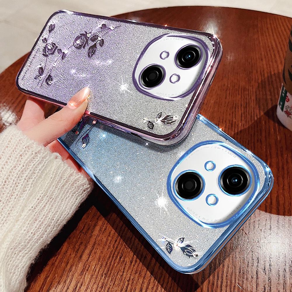 KADEM Etui na TECNO Spark Go 2025/Spark Go 1/Pop 9 4G Kwiatowe TPU Elastyczne Gradientowe Etui na Telefon