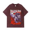 275 GSM Washed T-shirts 100% Cotton Berserk V11 Print Unisex Heavy Cotton T Shirt